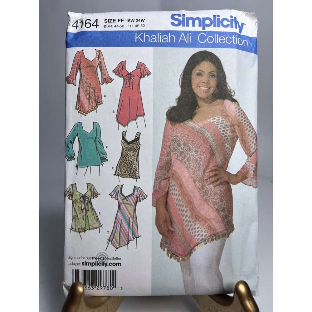 Vintage Simplicity 4164 Pattern Khaliah Ali Collection Sweetheart Cami Blouse